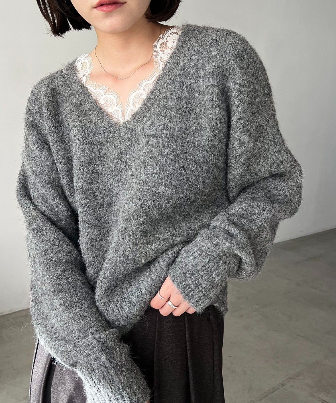 レーストリミングニット🧶