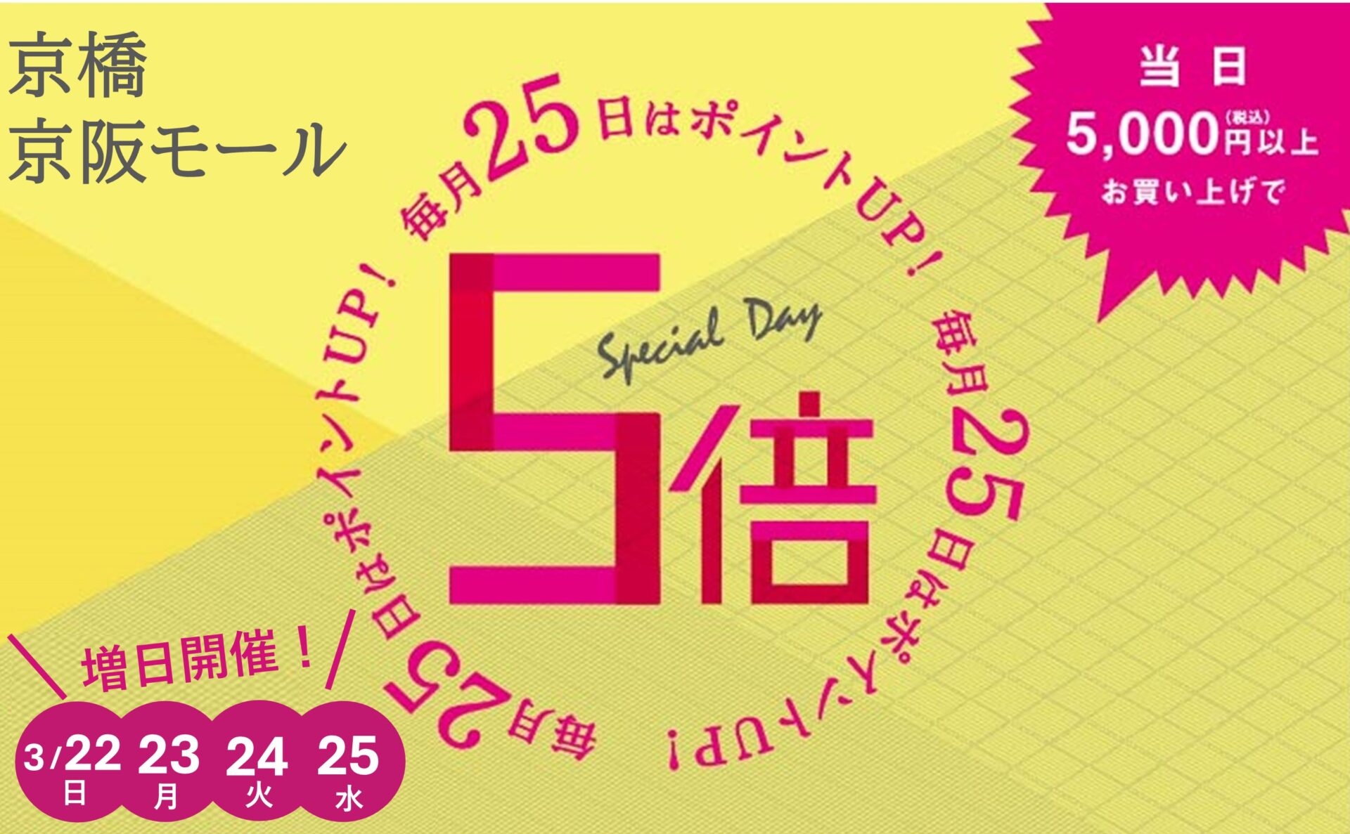 活动延期至3月22日、23日、24日和25日！赚取5倍Okeihan积分！